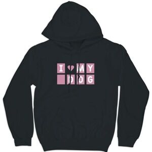 Women’s Dog Mom Hoodie Sweater Small I Love My Dog Hoody Puppy Gift Pup Apparel